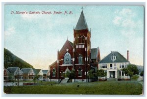 1910 St Kierans Catholic Church Berlin New Hampshire NH Vintage Antique Postcard 