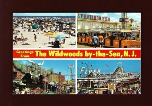 G40 Greetings The Wildwoods by the sea, Marine & Sportland Pier-The Flyer-Beach