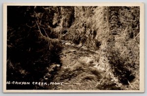 RPPC Canyon Creek MT Montana Real Photo Postcard V23