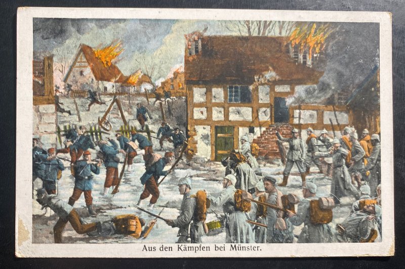 Mint Germany PPC Picture Postcard Munster Battle