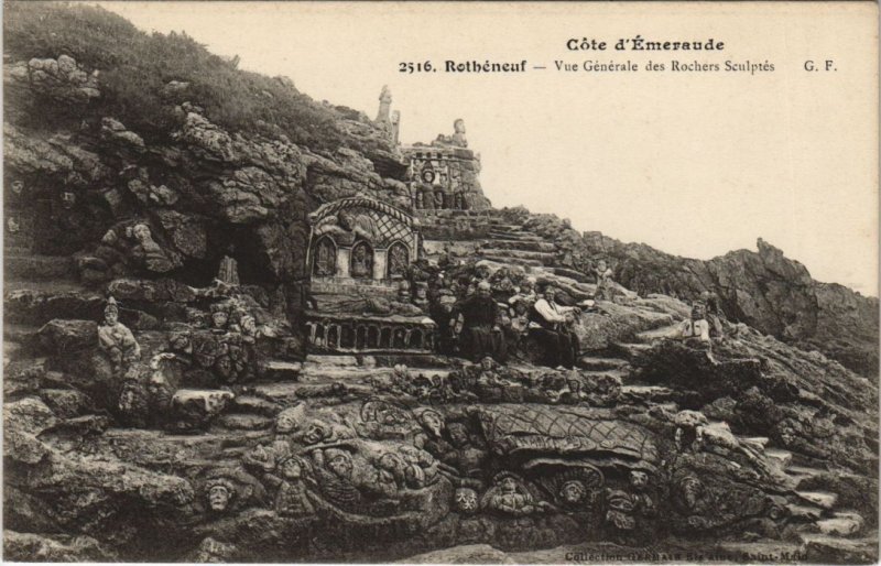 CPA Rotheneuf vue generale des Rochers Sculptes (1236856)