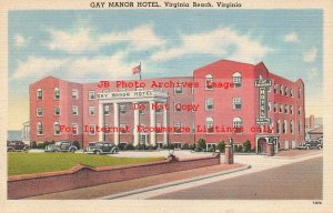 VA, Virginia Beach, Virginia, Gay Manor Motel, Exterior, Tichnor Bros No 74070