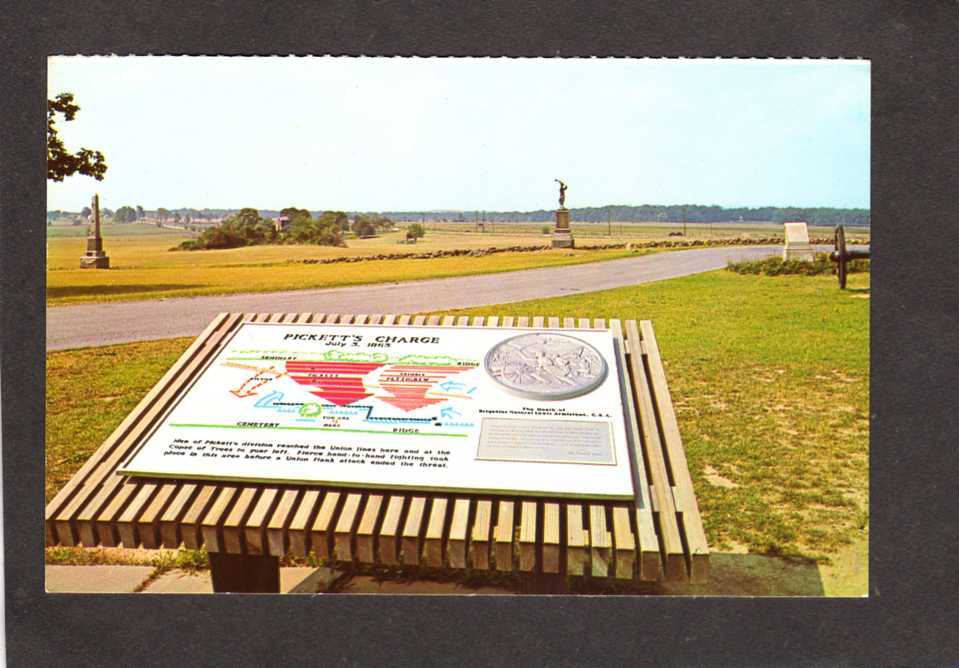 PA Pickett's Charge Battle Battlefield Gettysburg Pennsylvania Civil