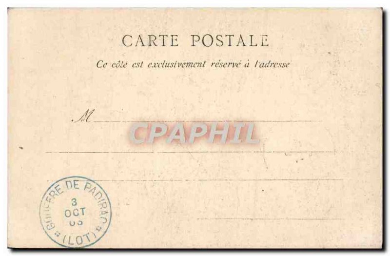 Old Postcard The Padirac chasm seen from & # 39en low