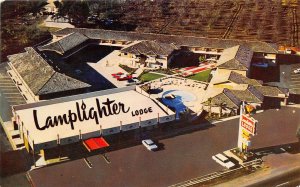 Sunnyvale California 1960s Postcard Lamplighter Lodge Motel Aerial View