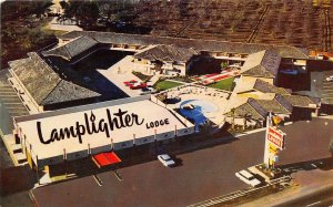 Sunnyvale California 1960s Postcard Lamplighter Lodge Motel Aerial View