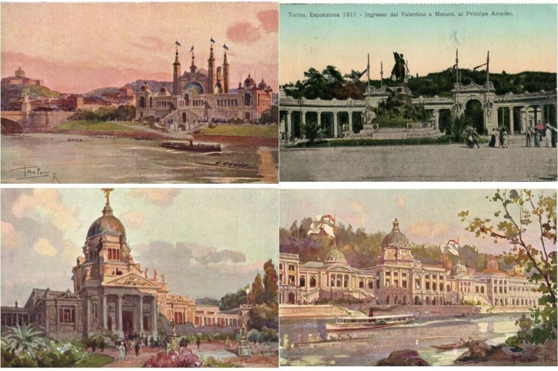EXPOSITION 1911 TORINO ITALY 54 Vintage Postcards with BETTER! (L5921)