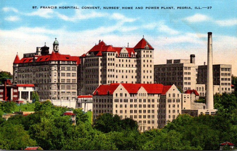 Illinois Peoria Sr Francis Hospital Convent Nurses Home and Power Plant