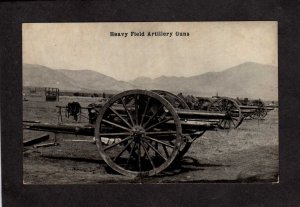 Heavy Field Artillery Guns Cannons Military Postcard Carte Postale