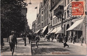 Sweden Stockholm Hamngatan Vintage Postcard C098