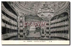 Paris Old Postcard L & # 39opera Garnier Interior