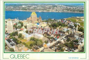 Postcard Modern Quebec Whether Old Town Frontenac castle and the River St. At...