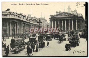 Postcard Old London Bank of England And Royal Exchange