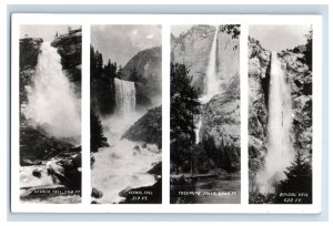 Vintage RPPC USA National Park Waterfalls. Postcard P129E