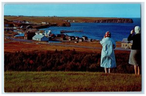 c1950's Fishing Wharf Anse Au Griffon Co. Gaspe Quebec Canada Postcard