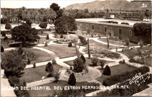 RPPC Hospital Garden Estrado Hermosillo Sonora Mexico Postcard