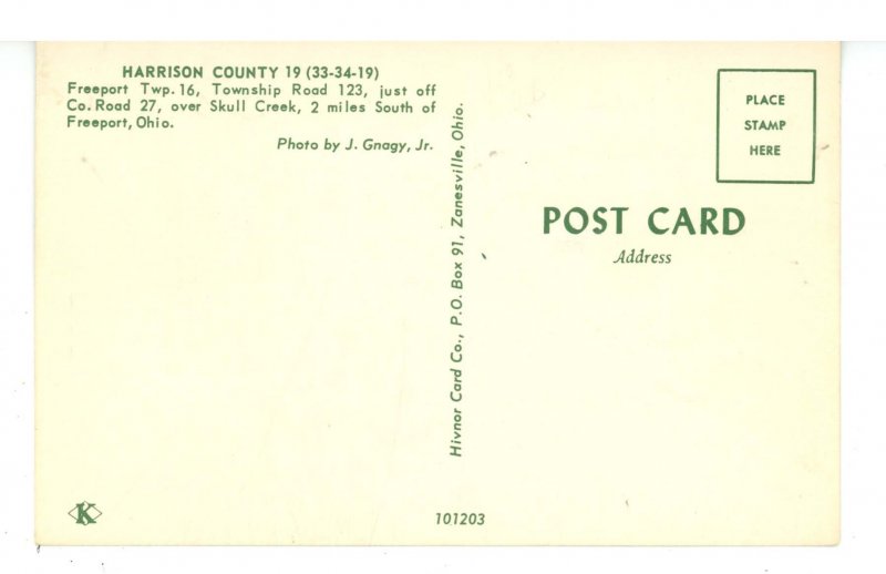 OH - Harrison County. Skull Creek Covered Bridge