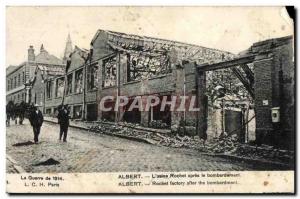 Old Postcard The War Albert L & # 39usine Rochet after the bombing Army