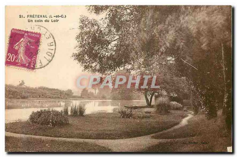 Old Postcard Freteval L and C A corner of Loir