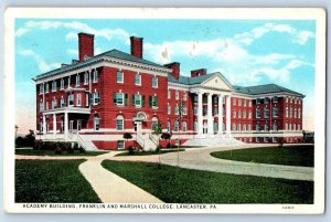 1936 Lancaster Pennsylvania Postcard Academy Building Franklin Marshall College