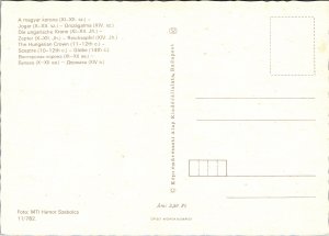 Postcard Hungary Magyar Hungarian Crown Scepter and Globe