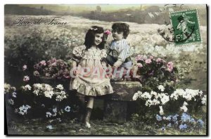 Old Postcard Fantasy Flowers Children