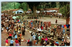 CUSCU (Cuzco) PERU ~ MERCADO de PISAC Market Scene 1975   Postcard