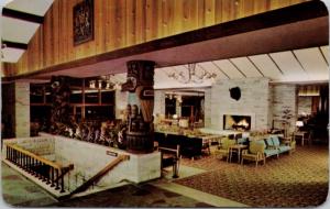 Jasper Park Lodge Jasper Alberta AB Main Lounge JPL Unused Vintage Postcard E15
