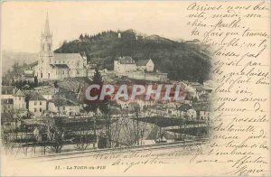 Old Postcard La Tour du Pin (map 1900)