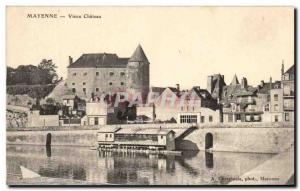 Old Postcard Mayenne Chateau Vieux Lavoir
