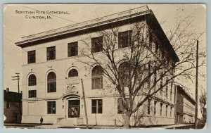 Clinton Iowa ~ ~ escocés Rite CATEDRAL POSTAL ANTIGUA 