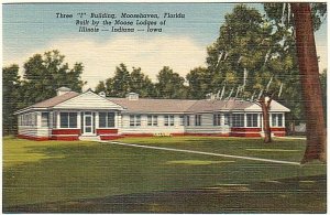 Three I Building, Moosehaven, Orange Park, Florida, Vintage Linen Postcard