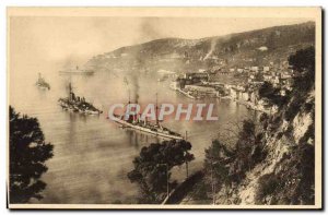 Old Postcard Villefranche La Rade Boat