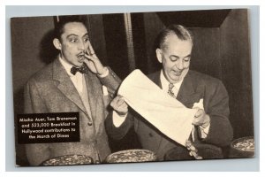 Vintage 1940's Los Angeles KABC Radio Postcard Tom Breneman March of Dimes