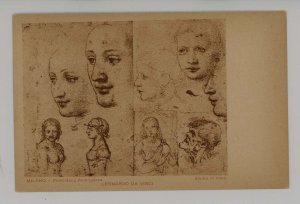 A Study of Heads by Leonardo Da Vinci