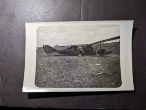 Mint France Aviation RPPC Postcard Crashed Plane Aircraft