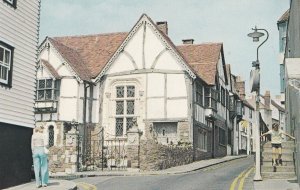 Hastings Lady Walking Sad Hands In Pockets 1970s Postcard