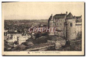 Old Postcard Dieppe and Le Chateau Vue Generale