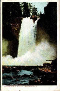 Vtg Snoqualmie Falls Waterfall Washington WA 1910s Postcard