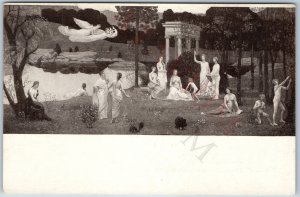 c1910s Chicago, ILL Art Institute Utopia Sacred Grove Puvis de Chavannes PC A202