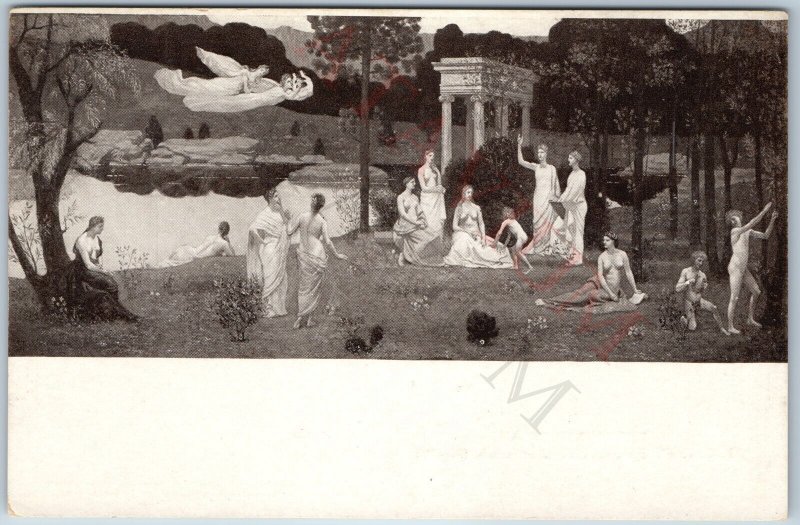 c1910s Chicago, ILL Art Institute Utopia Sacred Grove Puvis de Chavannes PC A202