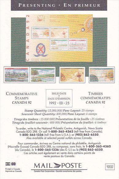 Stamps Of Canada Olympic Canada 1992