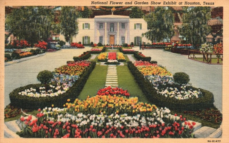 Vintage Postcard 1940's National Flower And Garden Show Exhibit At