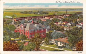 Missouri Valley Iowa Aerial View Vintage Postcard AA9387