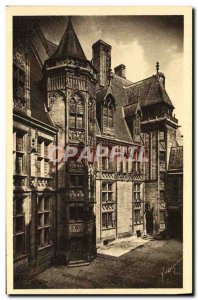 Old Postcard Bourges Hotel Jacques Coeur Courtyard