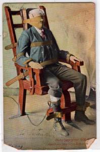 Auburn NY - Electric Chair with Man in