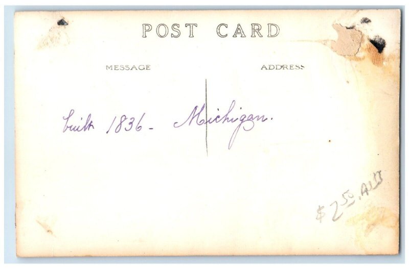 c1910's Episcopal Church Hillsdale Illinois IL RPPC Photo Antique Postcard