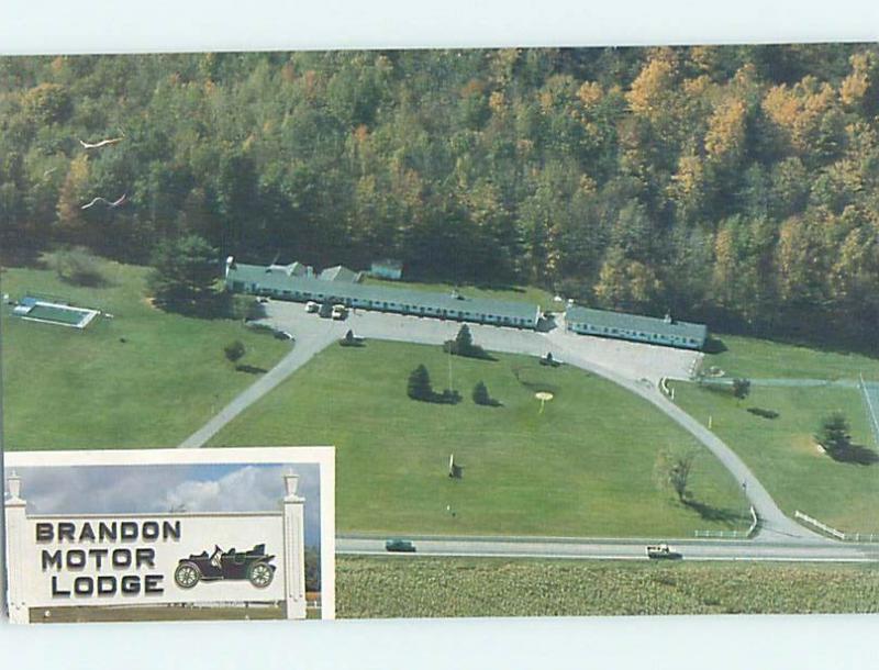 Unused Pre-1980 MOTEL SCENE Brandon Vermont VT HJ9595