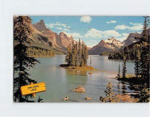 Postcard Maligne Lake, Jasper National Park, Canada