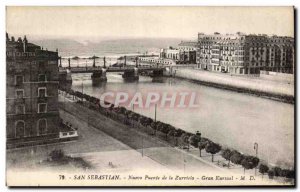 Old Postcard Spain Espana Spain San Sebastian Puente Nuevo Gran Kursaal Zurriola